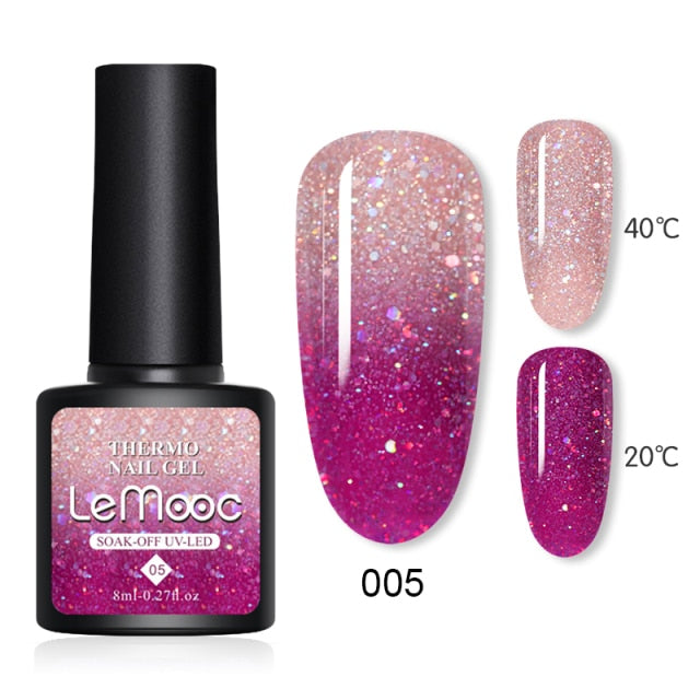 LEMOOC Cat's Eye Magnetic Nail Polish Gel Soak Off UV LED Nail Varnish Lacquers Shiny Glitter Beauty Design Cat Polishes