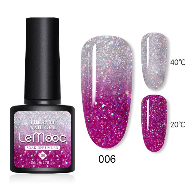 LEMOOC Cat's Eye Magnetic Nail Polish Gel Soak Off UV LED Nail Varnish Lacquers Shiny Glitter Beauty Design Cat Polishes