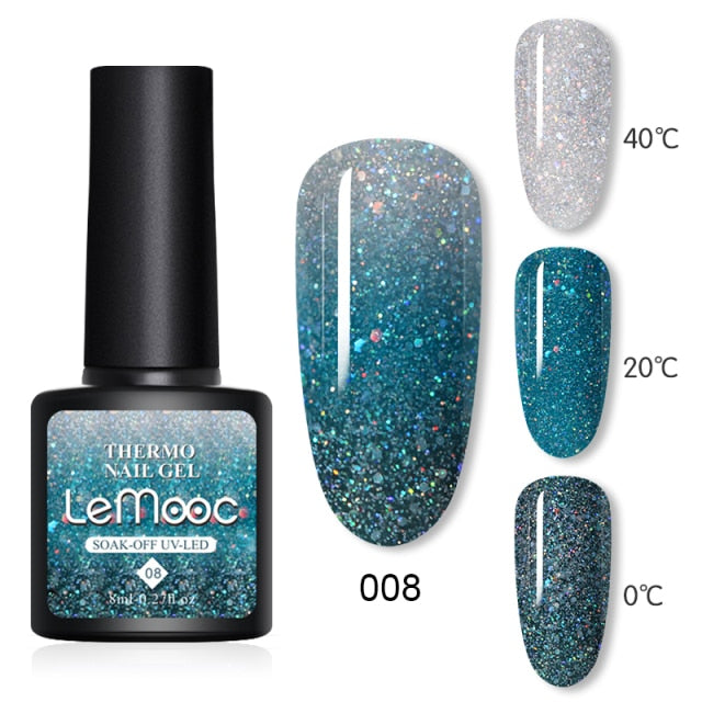 LEMOOC Cat's Eye Magnetic Nail Polish Gel Soak Off UV LED Nail Varnish Lacquers Shiny Glitter Beauty Design Cat Polishes