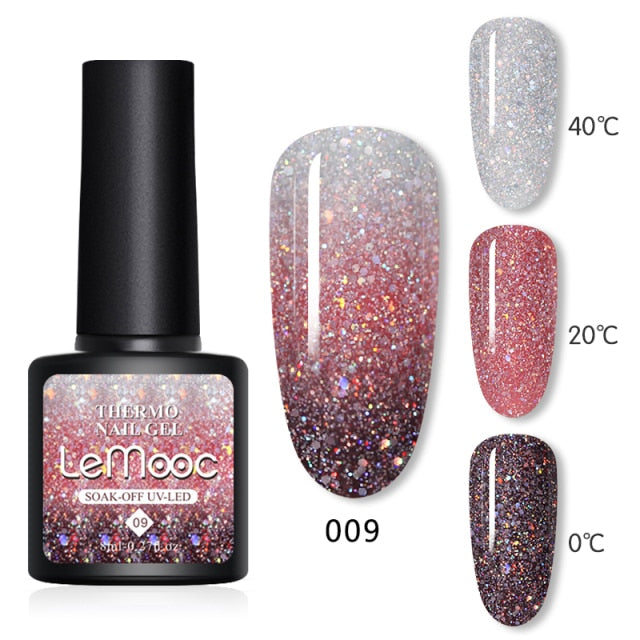 LEMOOC Cat's Eye Magnetic Nail Polish Gel Soak Off UV LED Nail Varnish Lacquers Shiny Glitter Beauty Design Cat Polishes