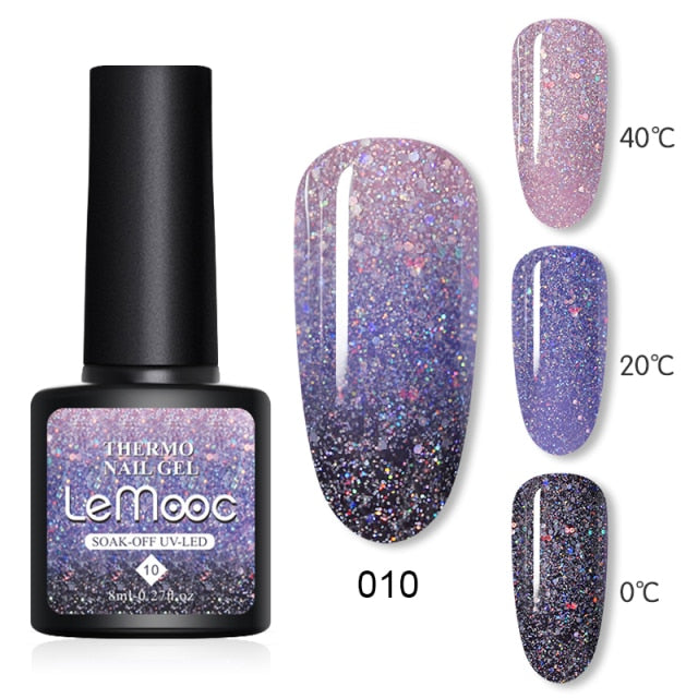 LEMOOC Cat's Eye Magnetic Nail Polish Gel Soak Off UV LED Nail Varnish Lacquers Shiny Glitter Beauty Design Cat Polishes