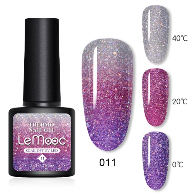 LEMOOC Cat's Eye Magnetic Nail Polish Gel Soak Off UV LED Nail Varnish Lacquers Shiny Glitter Beauty Design Cat Polishes