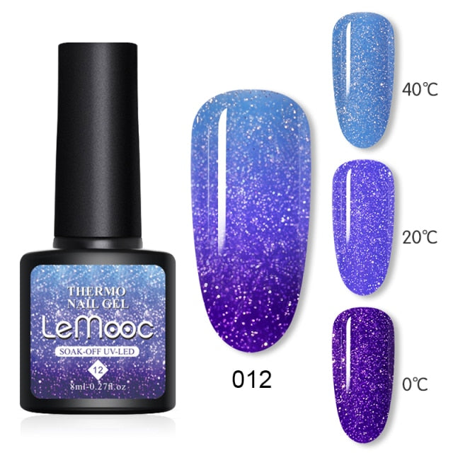 LEMOOC Cat's Eye Magnetic Nail Polish Gel Soak Off UV LED Nail Varnish Lacquers Shiny Glitter Beauty Design Cat Polishes