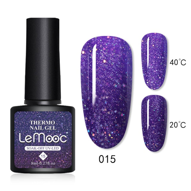 LEMOOC Cat's Eye Magnetic Nail Polish Gel Soak Off UV LED Nail Varnish Lacquers Shiny Glitter Beauty Design Cat Polishes