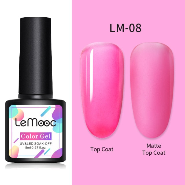 LEMOOC Cat's Eye Magnetic Nail Polish Gel Soak Off UV LED Nail Varnish Lacquers Shiny Glitter Beauty Design Cat Polishes