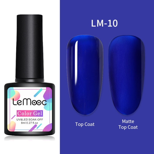 LEMOOC Cat's Eye Magnetic Nail Polish Gel Soak Off UV LED Nail Varnish Lacquers Shiny Glitter Beauty Design Cat Polishes