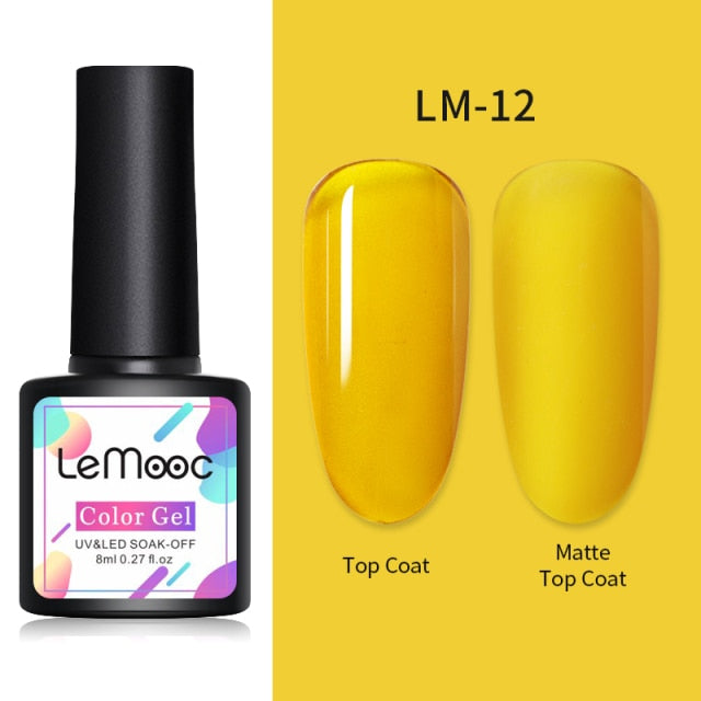 LEMOOC Cat's Eye Magnetic Nail Polish Gel Soak Off UV LED Nail Varnish Lacquers Shiny Glitter Beauty Design Cat Polishes