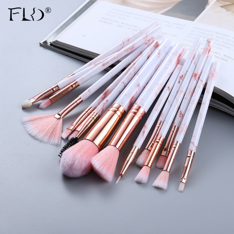 FLD 5/15Pcs Makeup Brushes Tool Set Cosmetic Powder Eye Shadow Foundation Blush Blending Beauty Make Up Brush Maquiagem