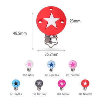 TYRY.HU 3Pc/Cartoon DIY Silicone Pacifier Clips Custom Nipple Holder Tool Baby Teething Care Pacifier Chain Accessories BPA-Free