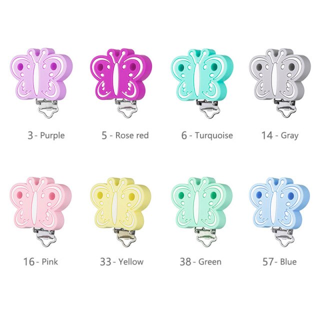 TYRY.HU 3Pc/Cartoon DIY Silicone Pacifier Clips Custom Nipple Holder Tool Baby Teething Care Pacifier Chain Accessories BPA-Free