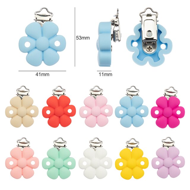 TYRY.HU 3Pc/Cartoon DIY Silicone Pacifier Clips Custom Nipple Holder Tool Baby Teething Care Pacifier Chain Accessories BPA-Free