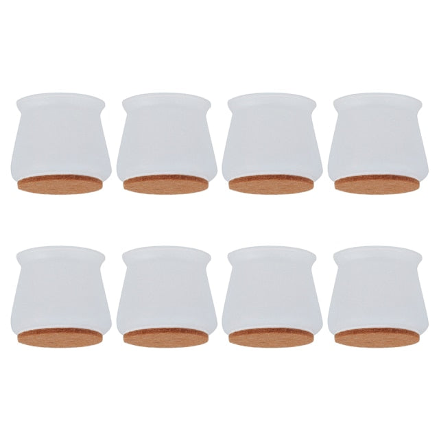 24pcs Silicone Chair Leg Caps Feet Pads Furniture Table Covers Wood Floor Protectors Urniture Feet Anti-Scratch Protective Pad