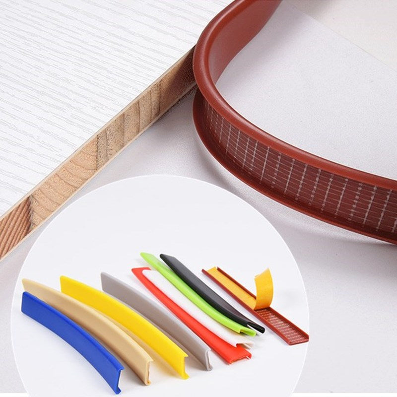 1M Self-adhesive edge banding tape furniture wood board cabinet table chair protector cover U-shaped Silicone Rubber Seal Strip