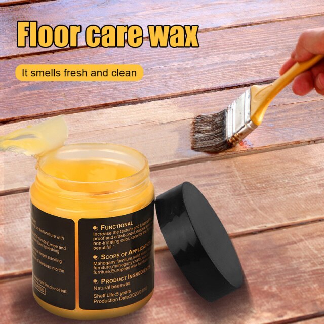 Wood Seasoning Beewax Multipurpose Natural Wood Wax Traditional Beeswax Polish for Furniture Floor Tables Chairs Cabinet BOM666