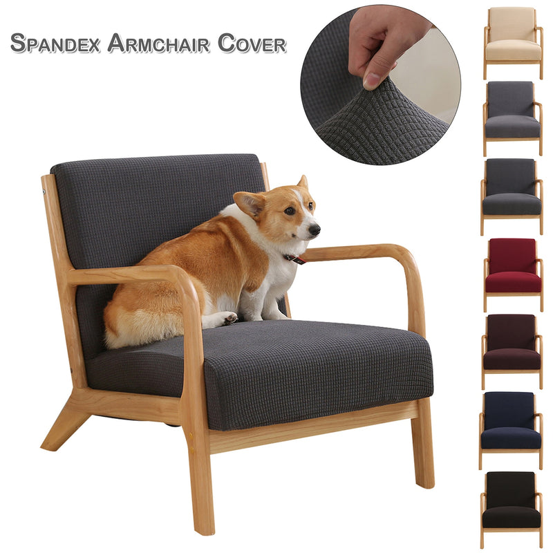 Armchair Protector Slipcover Stretch Cover Sofa Towel Elastic Wood Arm Chair Furniture Cover For Living Room Decoration D30