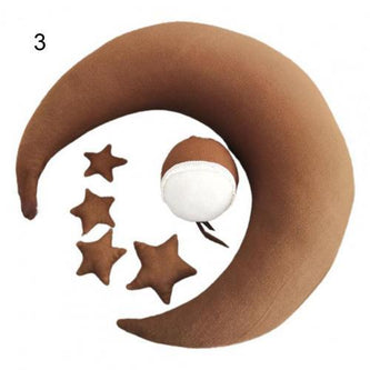 Comfortable Star Decor Moon Shape Cushion Home Sofa Bed Pillow for Newborn Photography Props Baby Shower Gifts