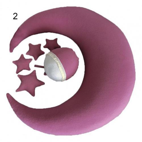 Comfortable Star Decor Moon Shape Cushion Home Sofa Bed Pillow for Newborn Photography Props Baby Shower Gifts