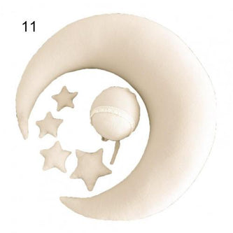 Comfortable Star Decor Moon Shape Cushion Home Sofa Bed Pillow for Newborn Photography Props Baby Shower Gifts