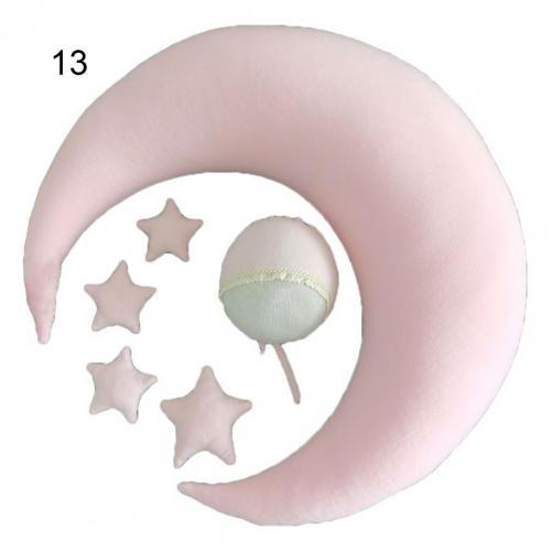 Comfortable Star Decor Moon Shape Cushion Home Sofa Bed Pillow for Newborn Photography Props Baby Shower Gifts