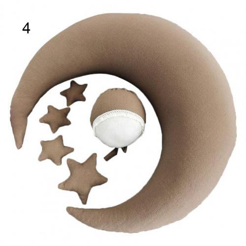 Comfortable Star Decor Moon Shape Cushion Home Sofa Bed Pillow for Newborn Photography Props Baby Shower Gifts