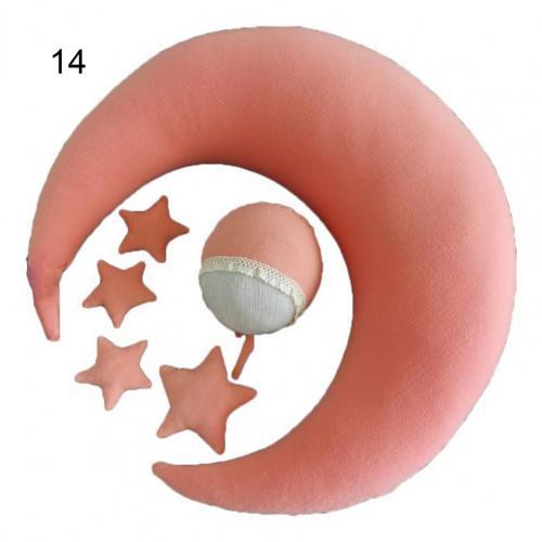 Comfortable Star Decor Moon Shape Cushion Home Sofa Bed Pillow for Newborn Photography Props Baby Shower Gifts