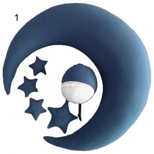 Comfortable Star Decor Moon Shape Cushion Home Sofa Bed Pillow for Newborn Photography Props Baby Shower Gifts