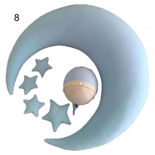 Comfortable Star Decor Moon Shape Cushion Home Sofa Bed Pillow for Newborn Photography Props Baby Shower Gifts