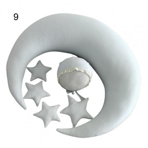 Comfortable Star Decor Moon Shape Cushion Home Sofa Bed Pillow for Newborn Photography Props Baby Shower Gifts