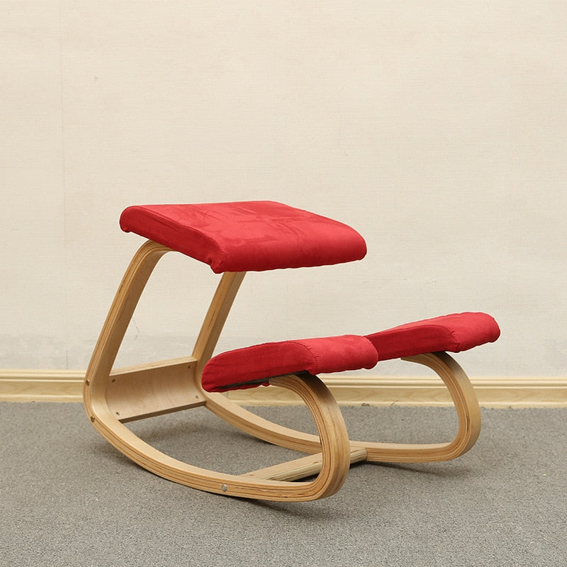 Original Ergonomic Kneeling Chair Stool Home Office Furniture Ergonomic Rocking Wooden Kneeling Computer Posture Chair Design